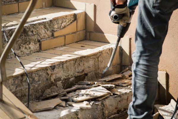 Concrete Stair Demolition in Daphne